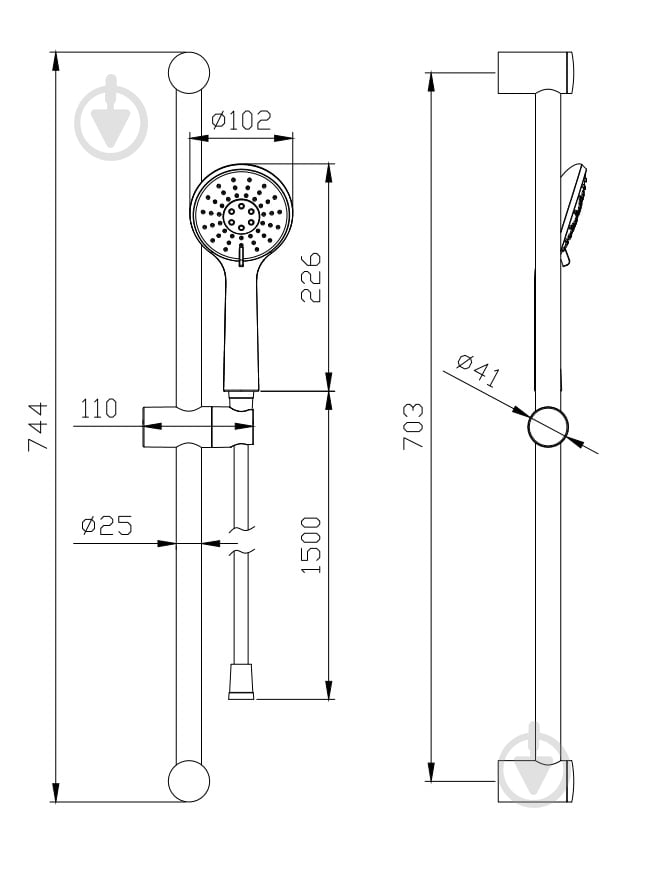 Душовий гарнітур Koller Pool Душовий гарнітур Koller Pool Kvadro Start 3 режими, шланг 1500 мм, чорний матовий - фото 2 Душовий гарнітур Koller Pool Душовий гарнітур Koller Pool Kvadro Start 3 режими, шланг 1500 мм, чорний матовий - фото 2