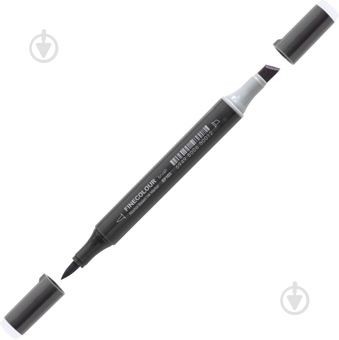 Маркер спиртовий FINECOLOUR Brush-mini EF103-325 тьмяна лаванда - фото 1