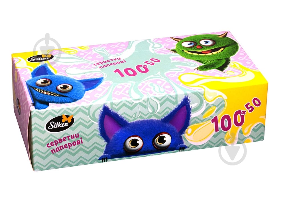 Серветки у коробці Silken Косметичка Дитяча 150 шт. - фото 2 Серветки у коробці Silken Косметичка Дитяча 150 шт. - фото 2