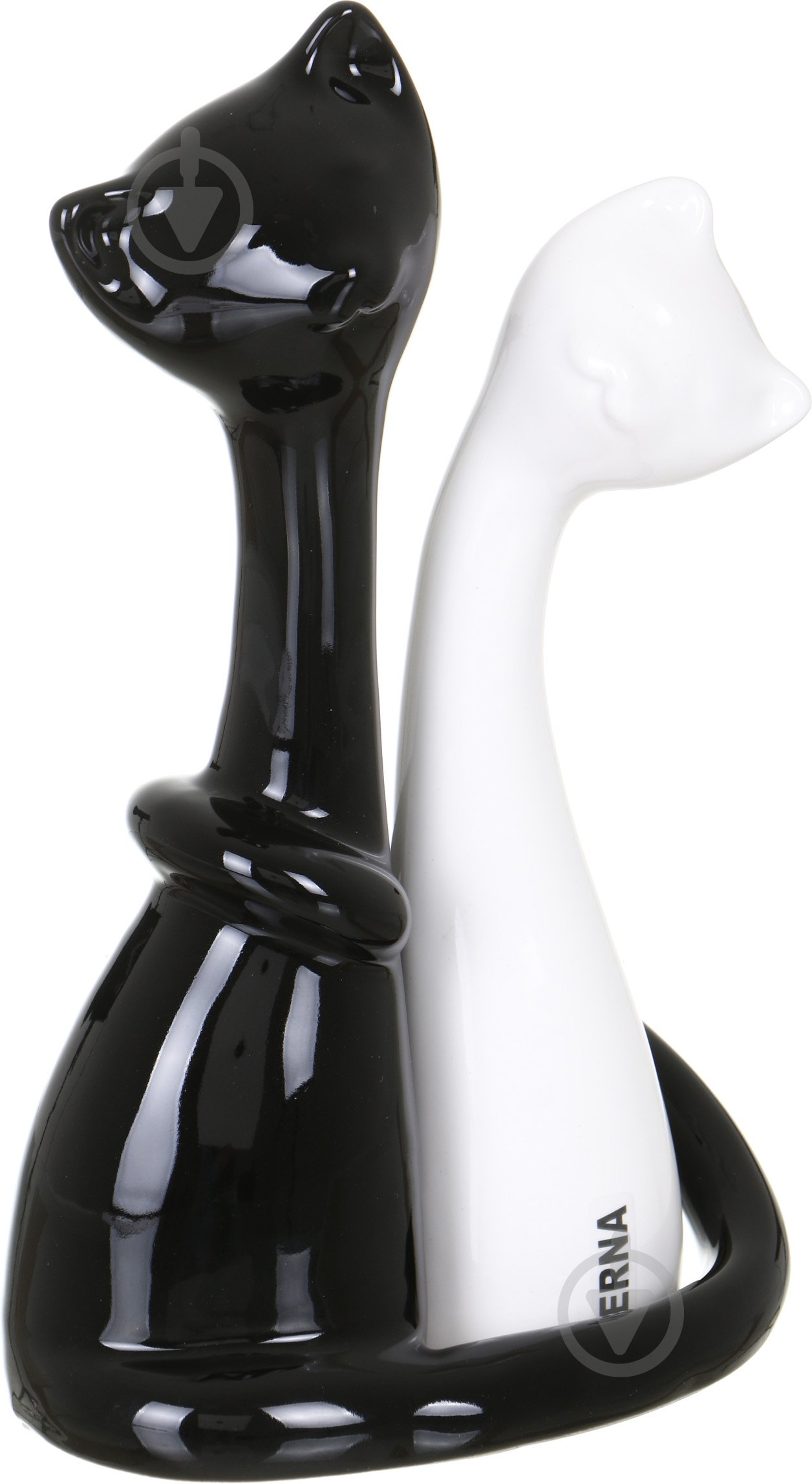 Статуэтка Eterna пара кошек 2001 26х9х15 см белый с черным - фото 1