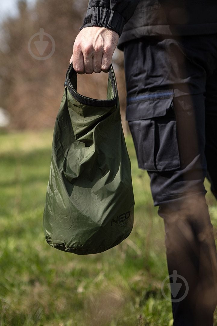 Мішок герметичний NEO tools 40D PU 3000 мм, 16*38см 63-169 5 л оливковий - фото 4