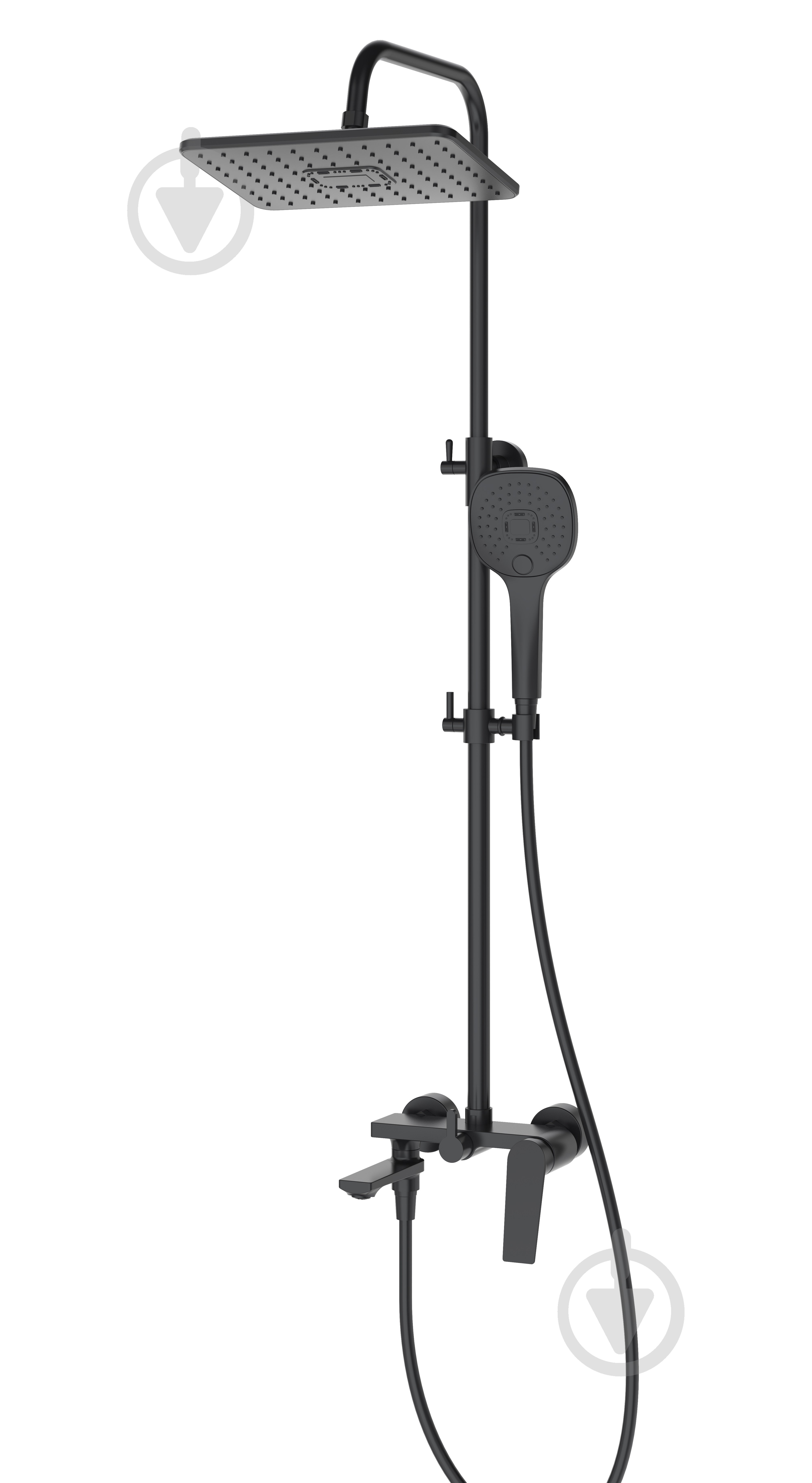 Душова система Koller Pool Trend зі змішувачем та виливом, чорний матовий(1127480505) - фото 1