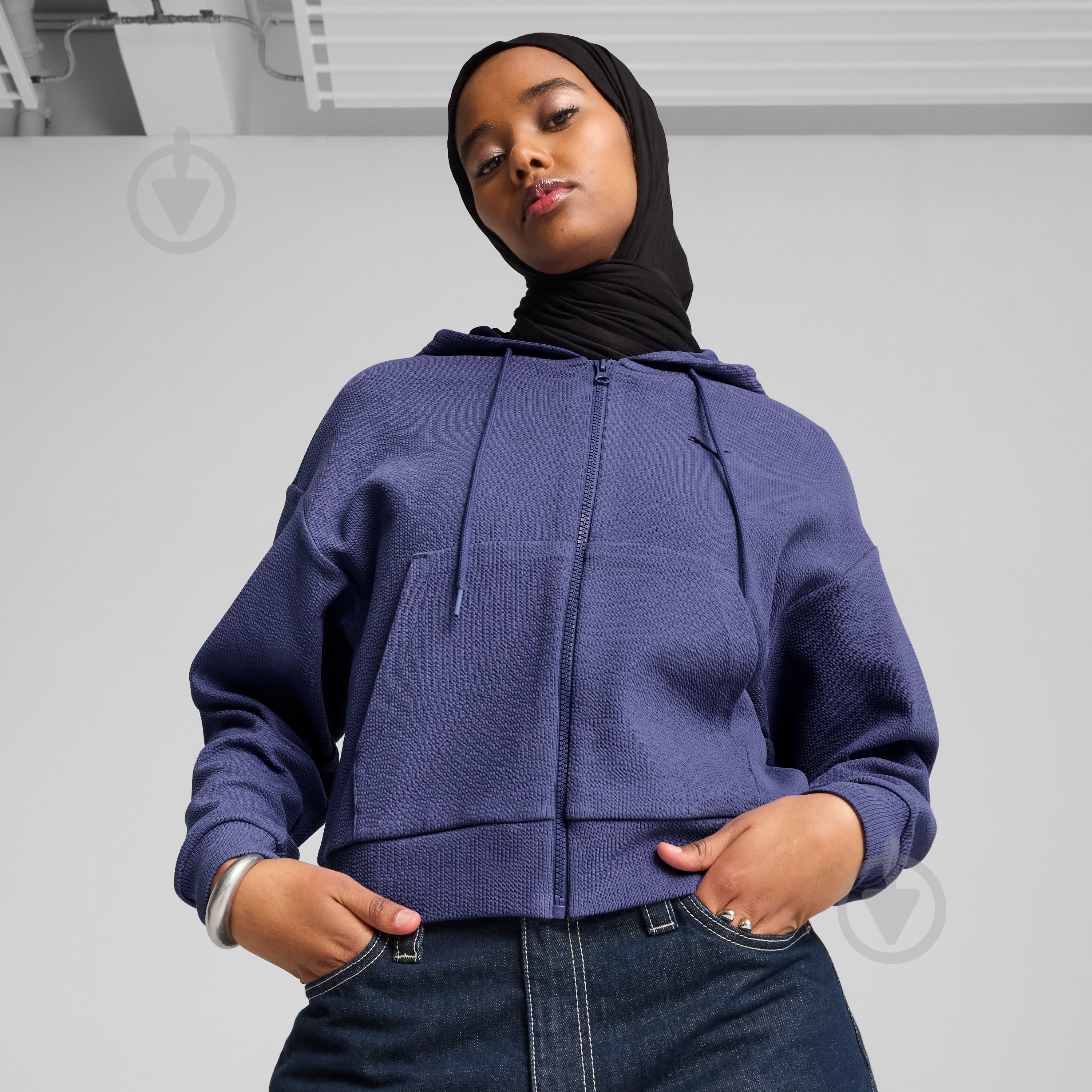 ᐉ Джемпер Puma HER Comfort Crop Full-Zip Hoodie 68505646 р.L