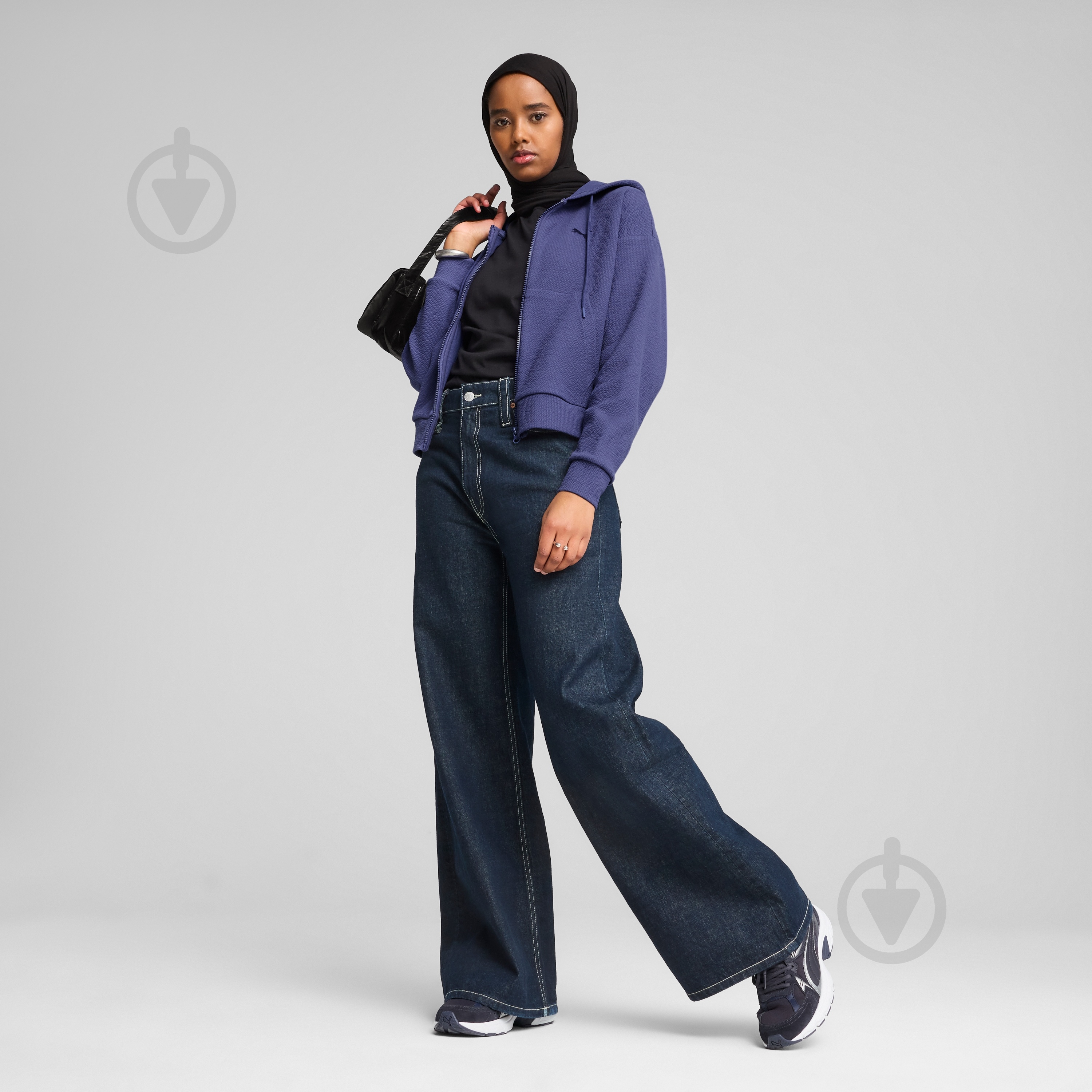 ジャンみ ᐉ Джемпер Puma HER Comfort Crop Full-Zip Hoodie 68505646 р.L