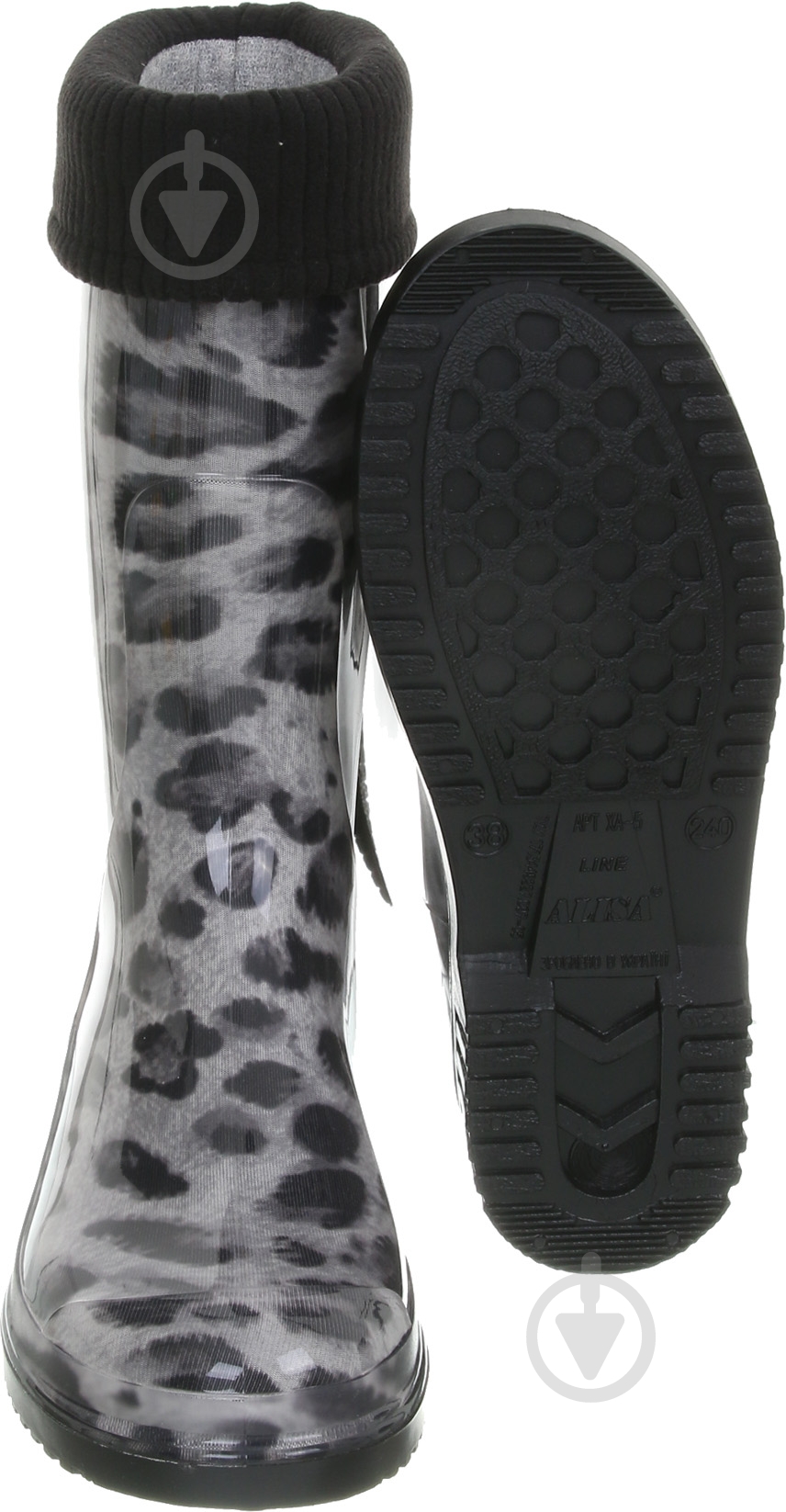 Сапоги Alisa Line Леопард р.40 серый - фото 2 Сапоги Alisa Line Леопард р.40 серый - фото 2