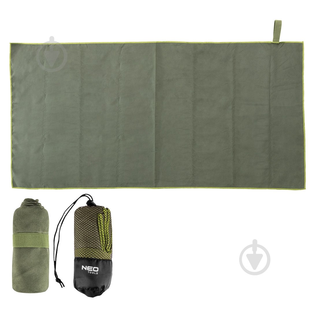 Рушник швидковисихаючий 60x120 см оливковий NEO tools - фото 1