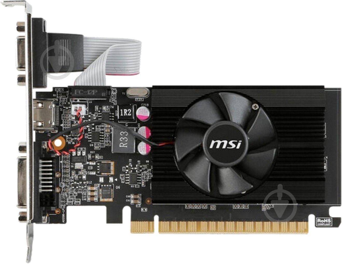 Видеокарта MSI GeForce GT 710 1GB GDDR3 64bit (GT 710 1GD3 LP) - фото 2 Видеокарта MSI GeForce GT 710 1GB GDDR3 64bit (GT 710 1GD3 LP) - фото 2