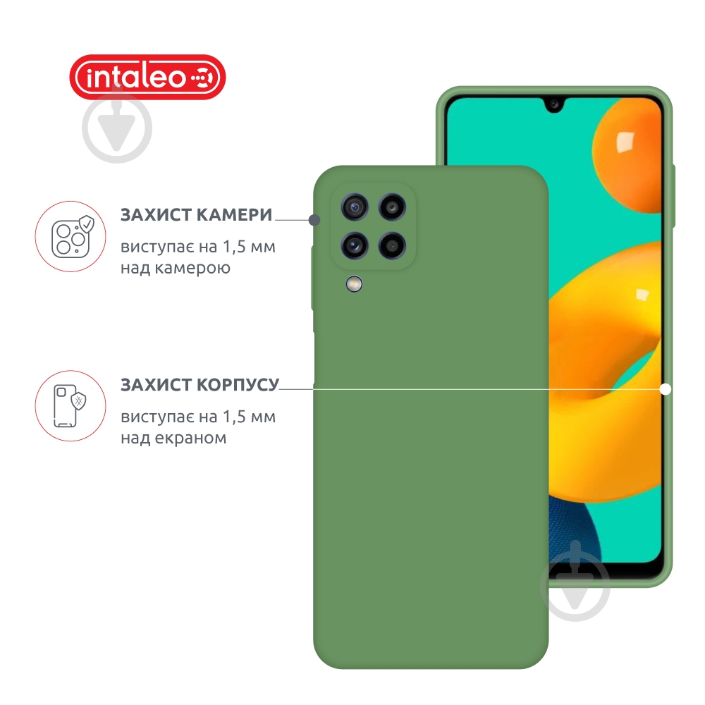 Чехол Intaleo SoftShell для Samsung Galaxy M32 4G зеленый - фото 3