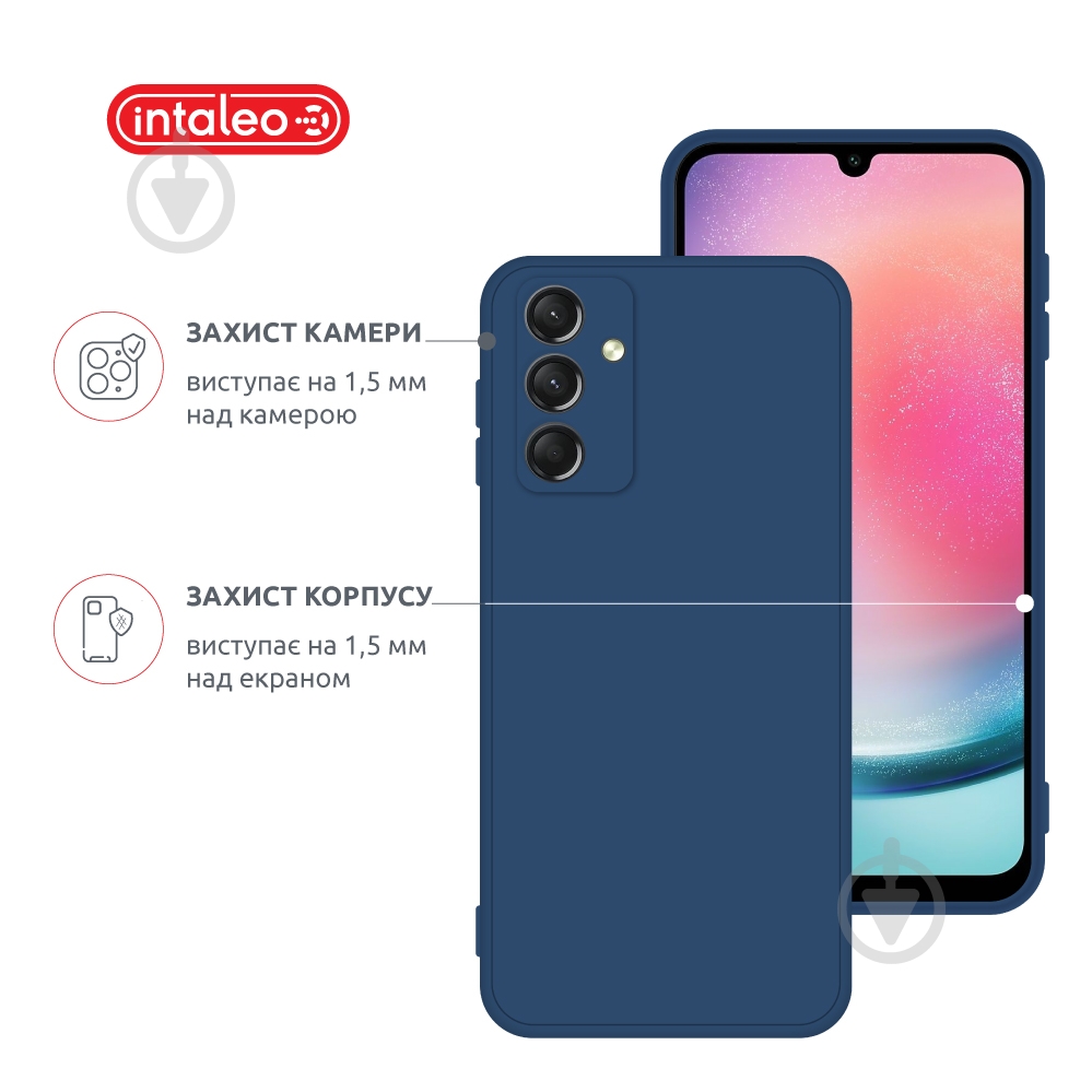 Чехол Intaleo SoftShell для Samsung Galaxy A24 голубой - фото 3