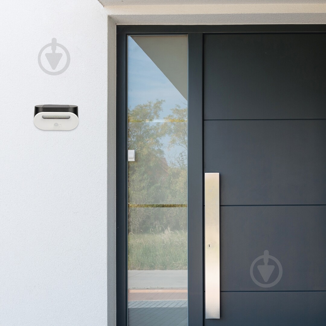 Світильник на сонячній батареї Rabalux Brezno 3,2 Вт IP44 чорний із білим 77006 - фото 6