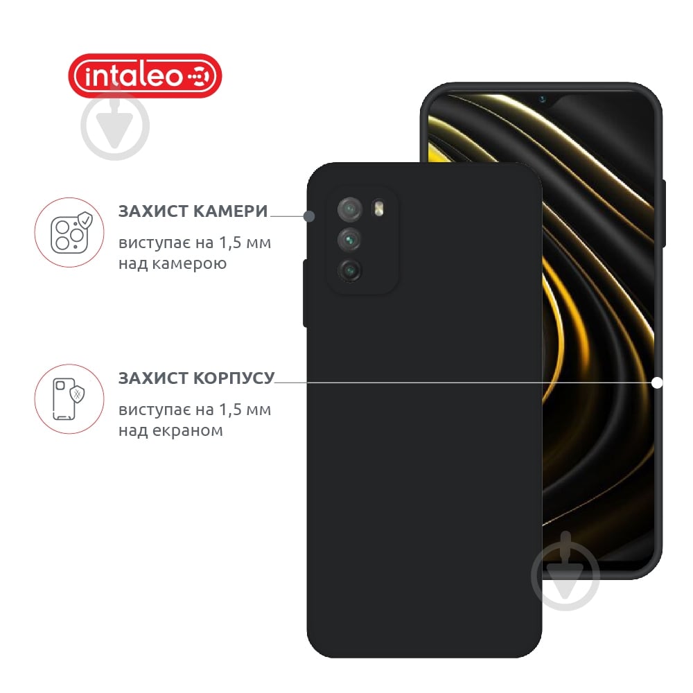 Чехол Intaleo SoftShell черный для Xiaomi Poco M3 - фото 3