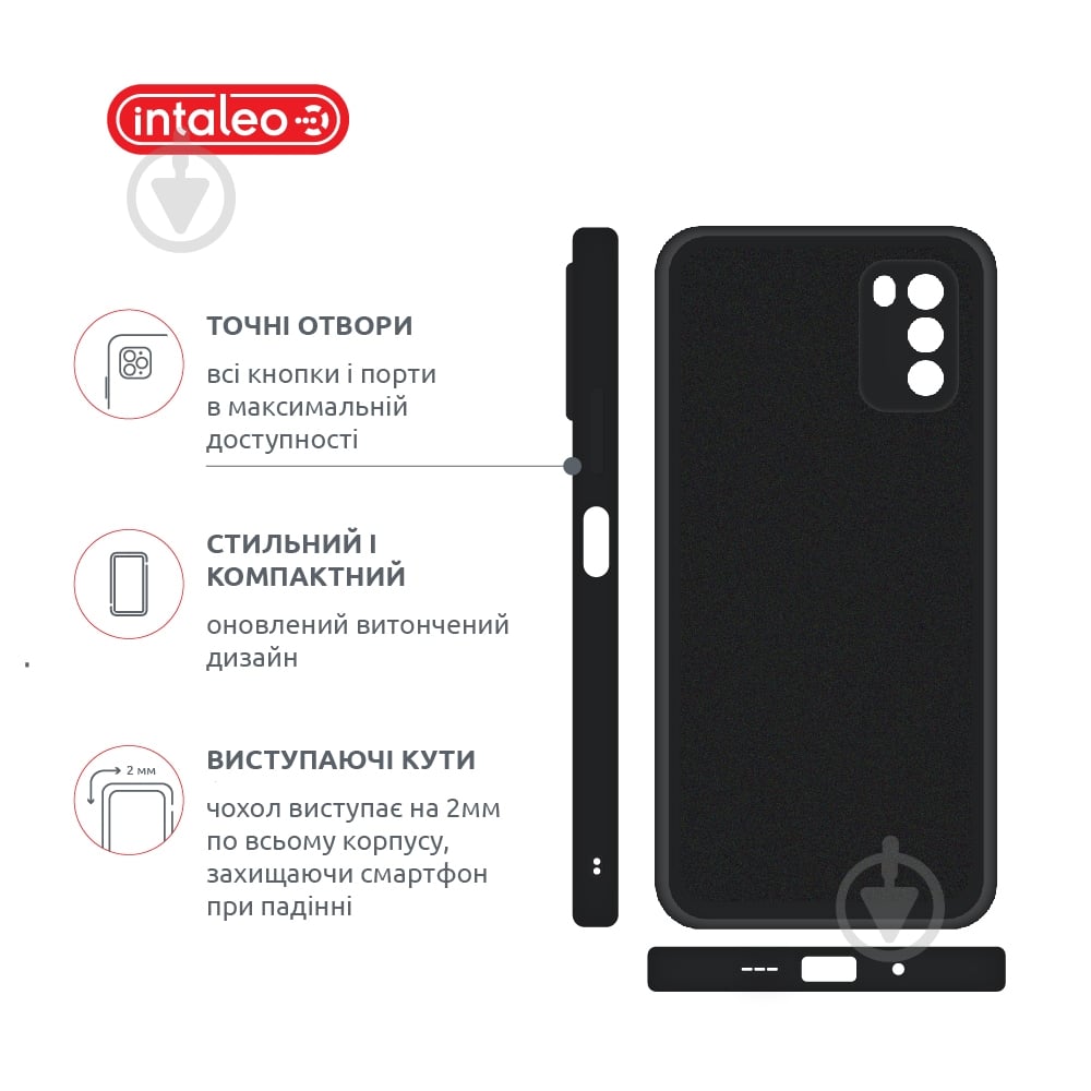 Чехол Intaleo SoftShell черный для Xiaomi Poco M3 - фото 4