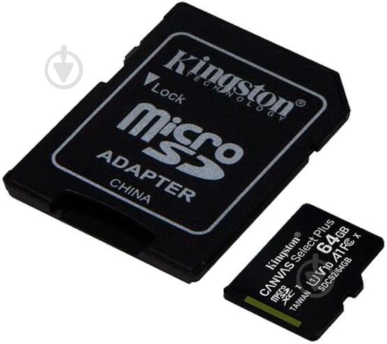 Карта пам'яті Kingston microSDXC 64 ГБ Class 10 (SDCS2/64GB) Canvas Select+ A1 UHS-I U1 - фото 2