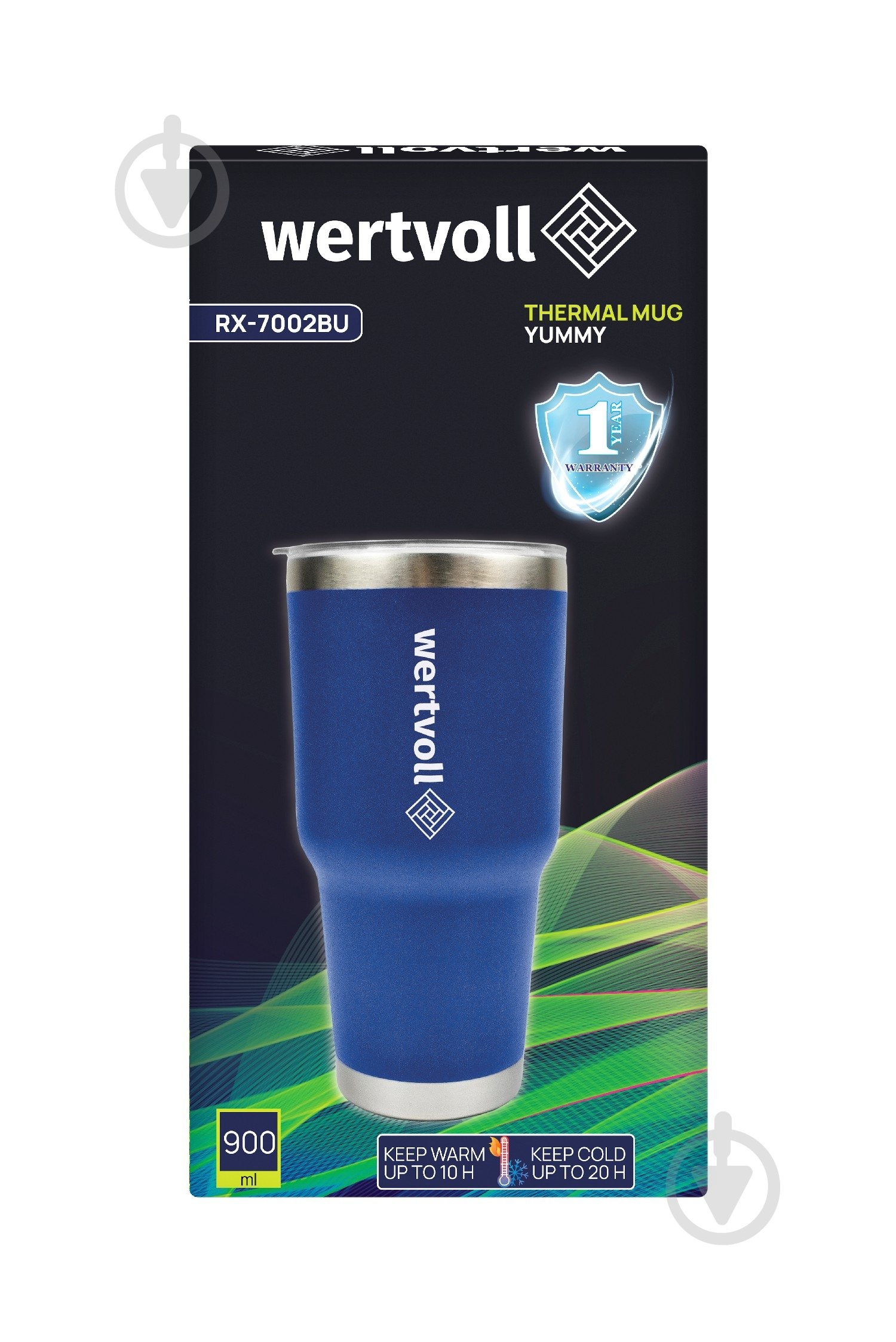 Термочашка WERTVOLL YUMMY 900 мл SS синя (RX-7002BU) - фото 6 Термочашка WERTVOLL YUMMY 900 мл SS синя (RX-7002BU) - фото 6