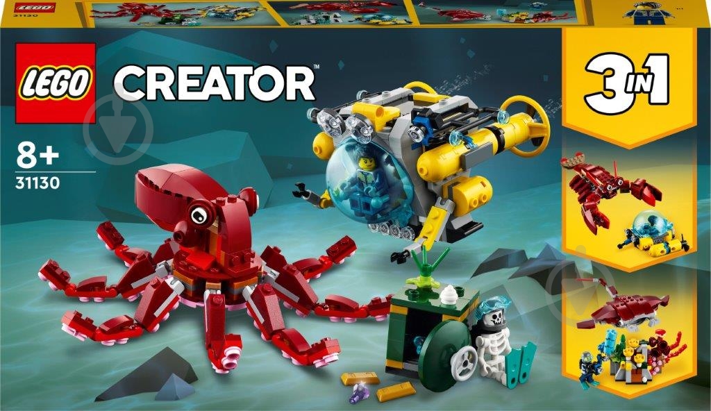 Конструктор LEGO Creator Місія до Затонулого скарбу 31130 - фото 1 Конструктор LEGO Creator Місія до Затонулого скарбу 31130 - фото 1