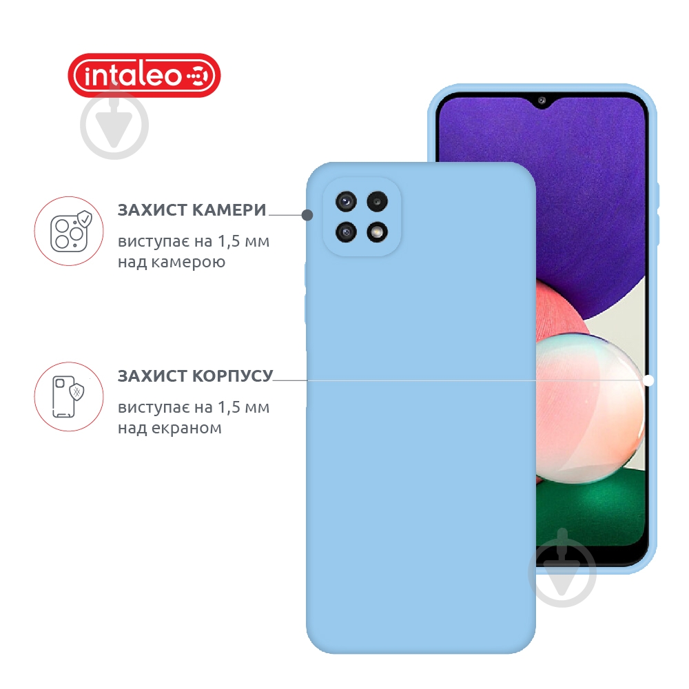 Чохол Intaleo SoftShell для Samsung Galaxy A22 5G блакитний - фото 3
