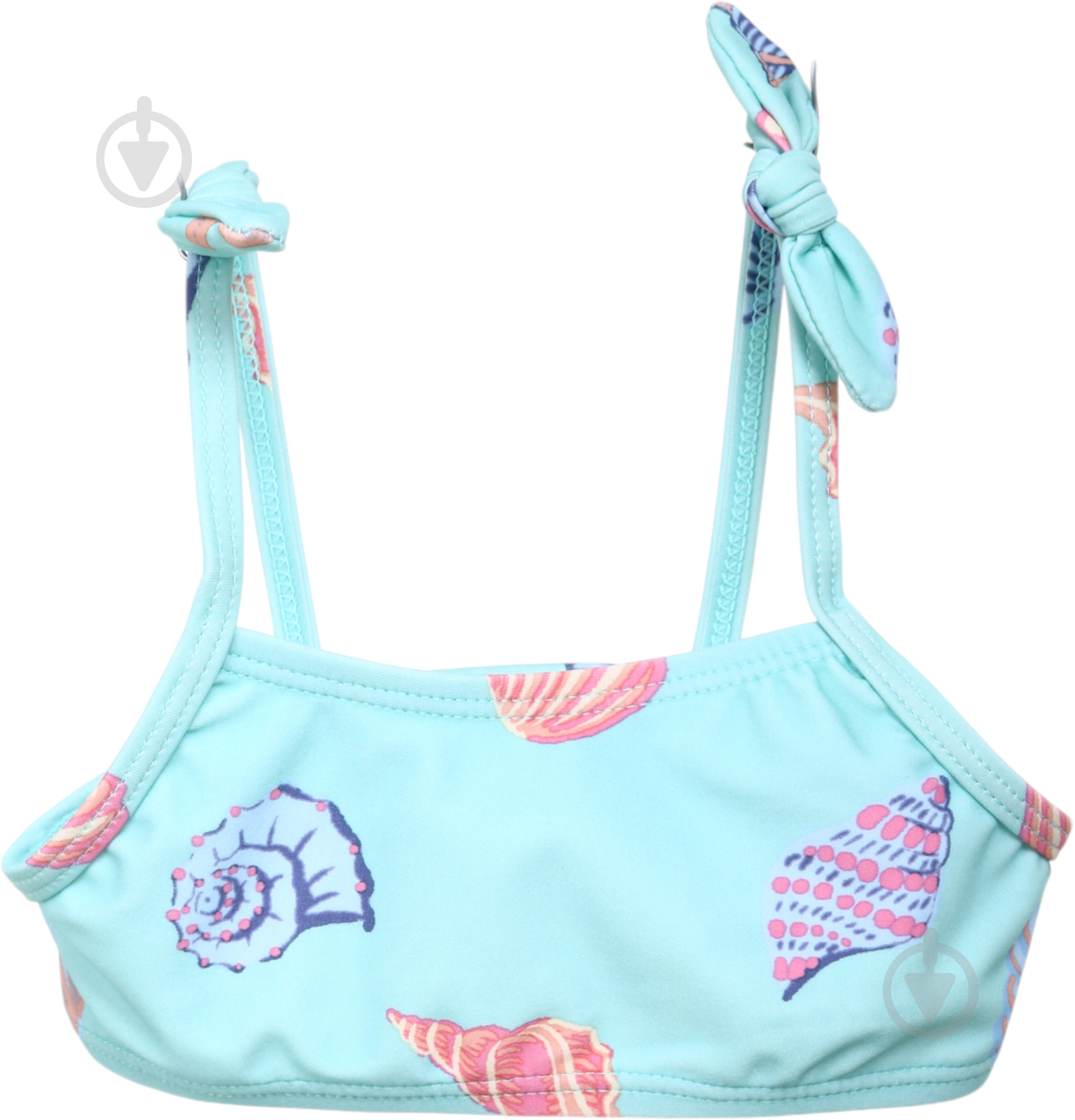 Купальник для дівчаток HW 25ENGL1 р.110-116 блакитний із принтом - фото 6