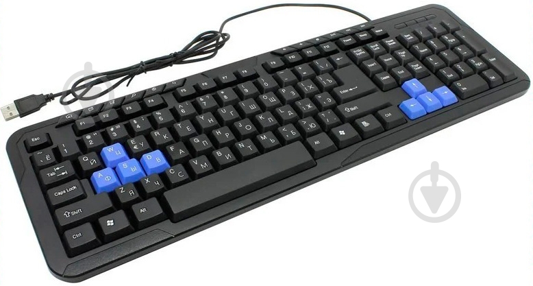 Клавиатура Defender HM-430 USB (45430) black/blue - фото 1