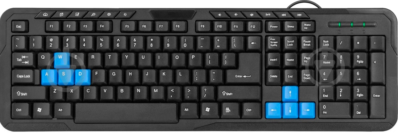 Клавиатура Defender HM-430 USB (45430) black/blue - фото 2