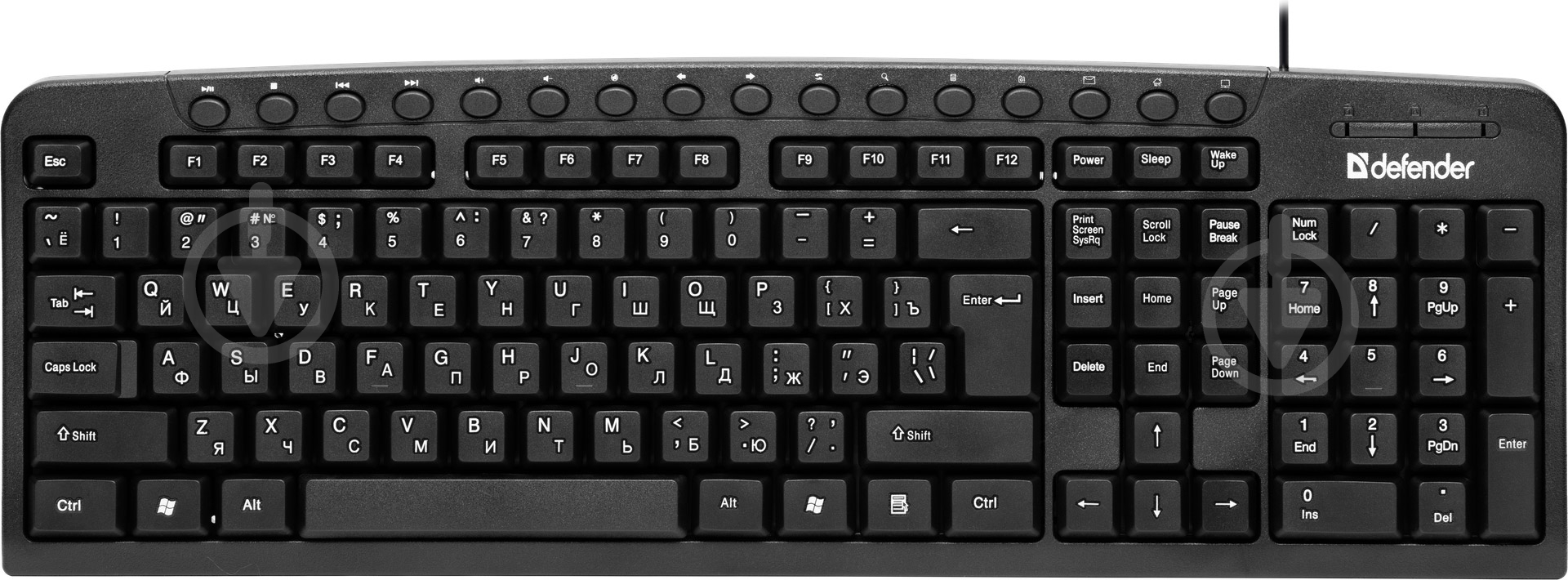 Клавіатура Defender Focus HB-470 RU (45470) black - фото 1