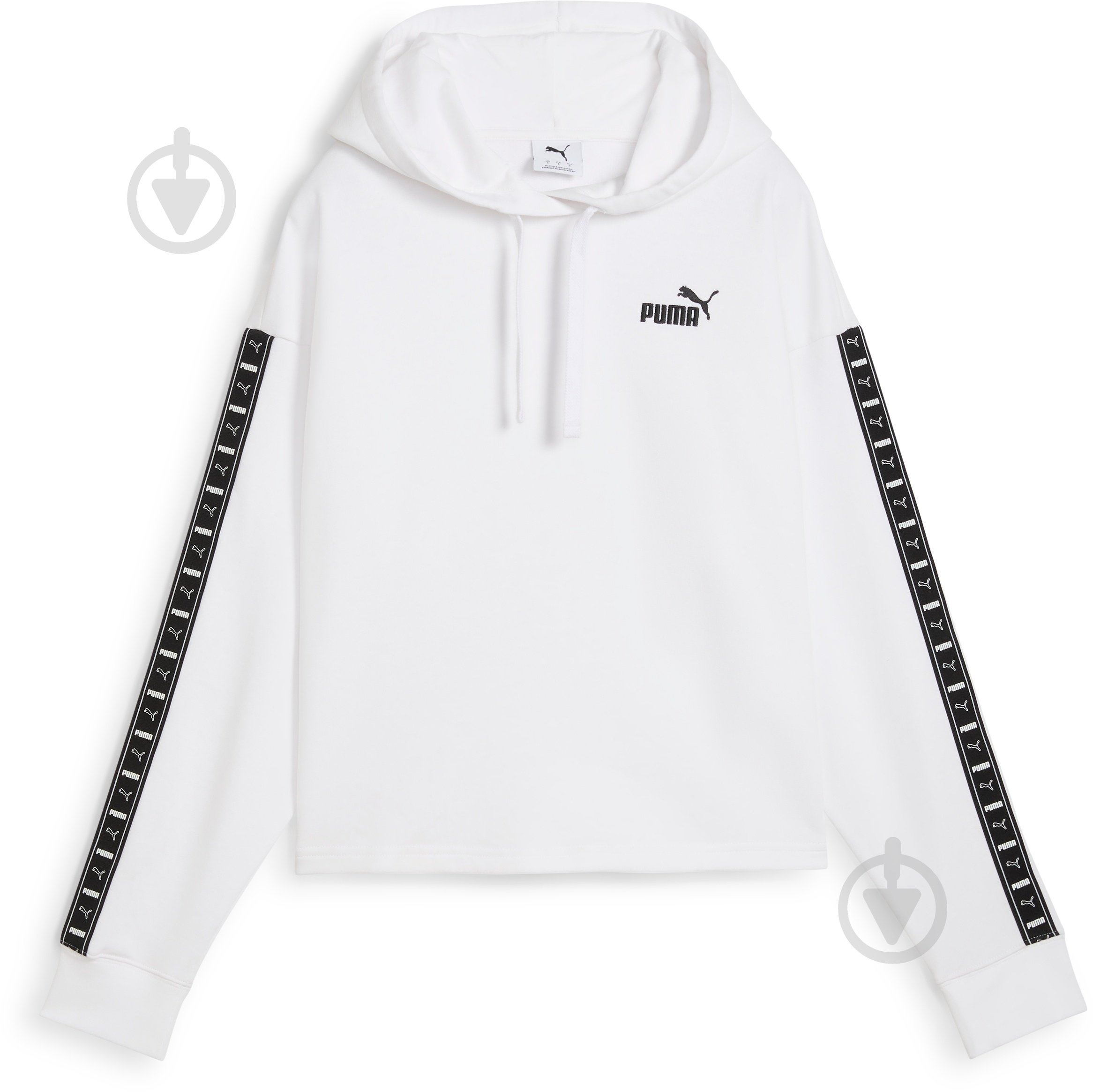 Джемпер Puma ESS TAPE Comfort Crop Hoodie TR 68501102 р.S білий - фото 1 Джемпер Puma ESS TAPE Comfort Crop Hoodie TR 68501102 р.S білий - фото 1