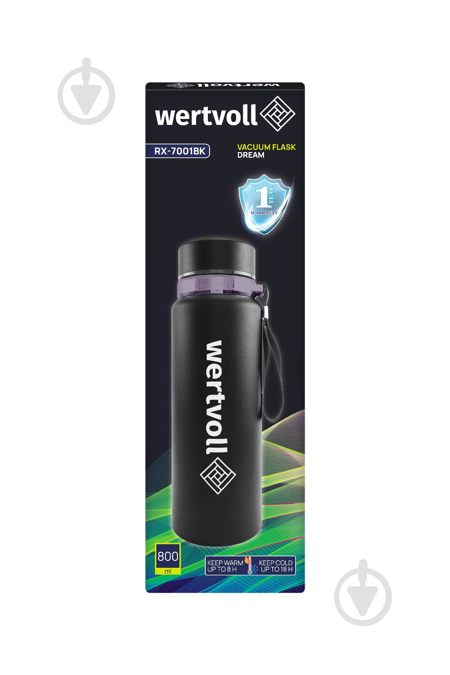 Термос WERTVOLL DREAM 800 мл SS Digital Sensor t °C чорний (RX-7001BK) - фото 8