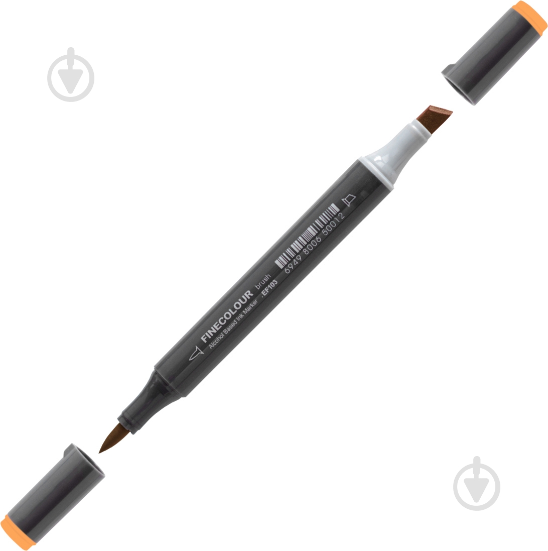 Маркер спиртовой FINECOLOUR Brush-mini EF103-399 тыква - фото 1