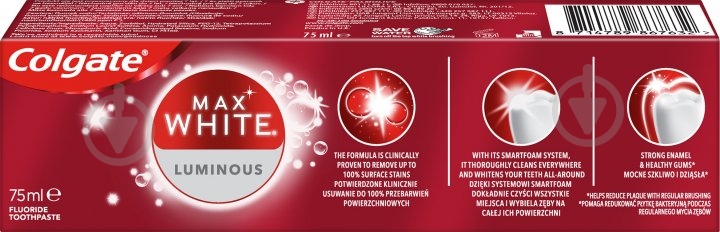 Зубная паста Colgate Max White Luminous 75 мл - фото 1