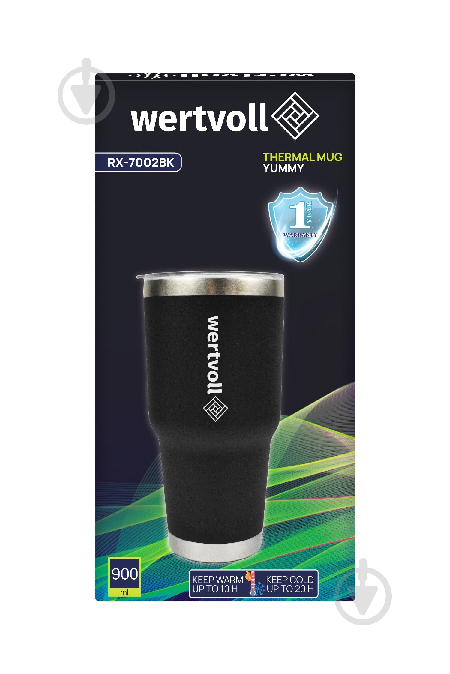 Термочашка WERTVOLL YUMMY 900 мл SS черная (RX-7002BK) - фото 6 Термочашка WERTVOLL YUMMY 900 мл SS черная (RX-7002BK) - фото 6