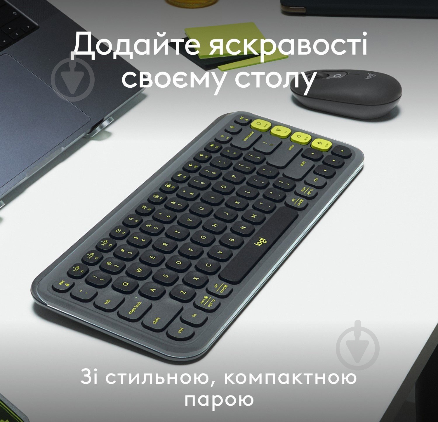 Комплект клавиатура и мышь Logitech Pop Icon Combo (920-013156) Graphite - фото 6