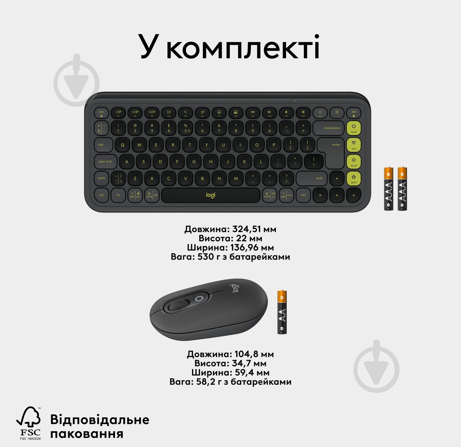 Комплект клавиатура и мышь Logitech Pop Icon Combo (920-013156) Graphite - фото 3
