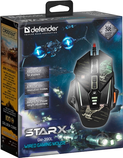 Мышка Defender sTarx GM-390L Black (52390) - фото 5