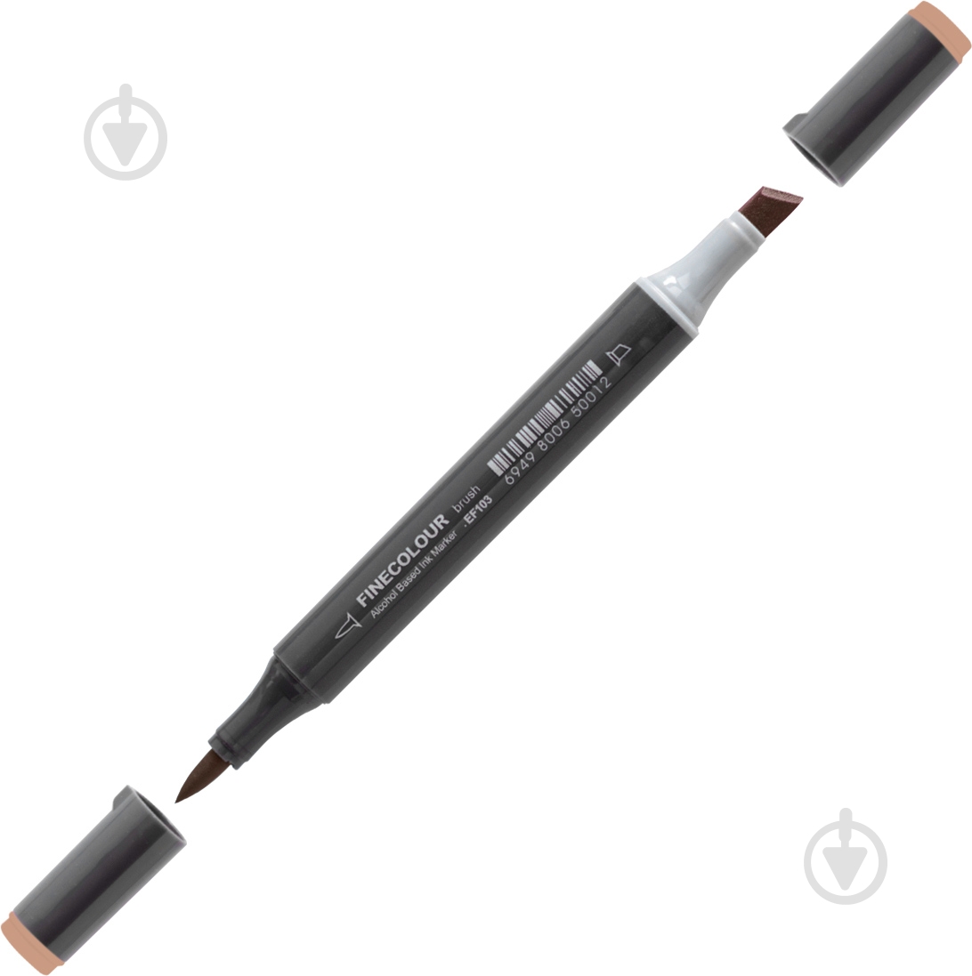 Маркер спиртовий FINECOLOUR Brush-mini EF103-410 карий - фото 1