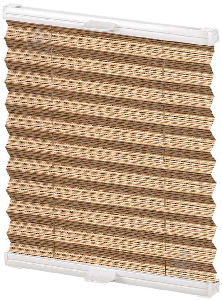 Штора-плісе Rollotex тканина JUNO 76х35 см коричнева - фото 1