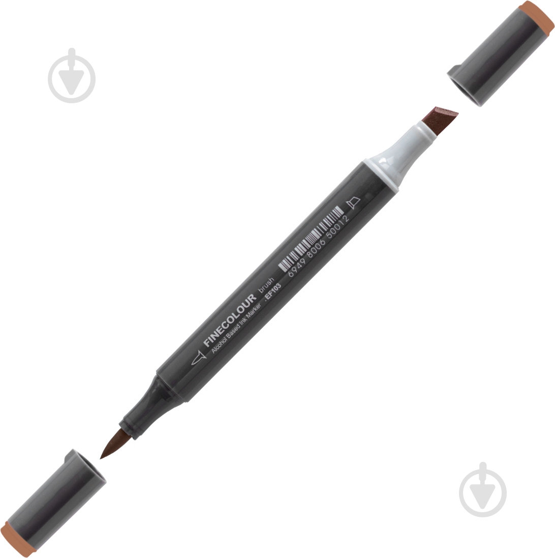 Маркер спиртовой FINECOLOUR Brush-mini EF103-411 африкано - фото 1