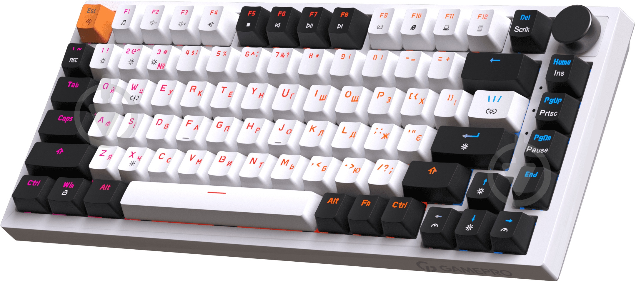 Клавіатура ігрова GamePro (MK160W) Hot-Swap RGB white - фото 4