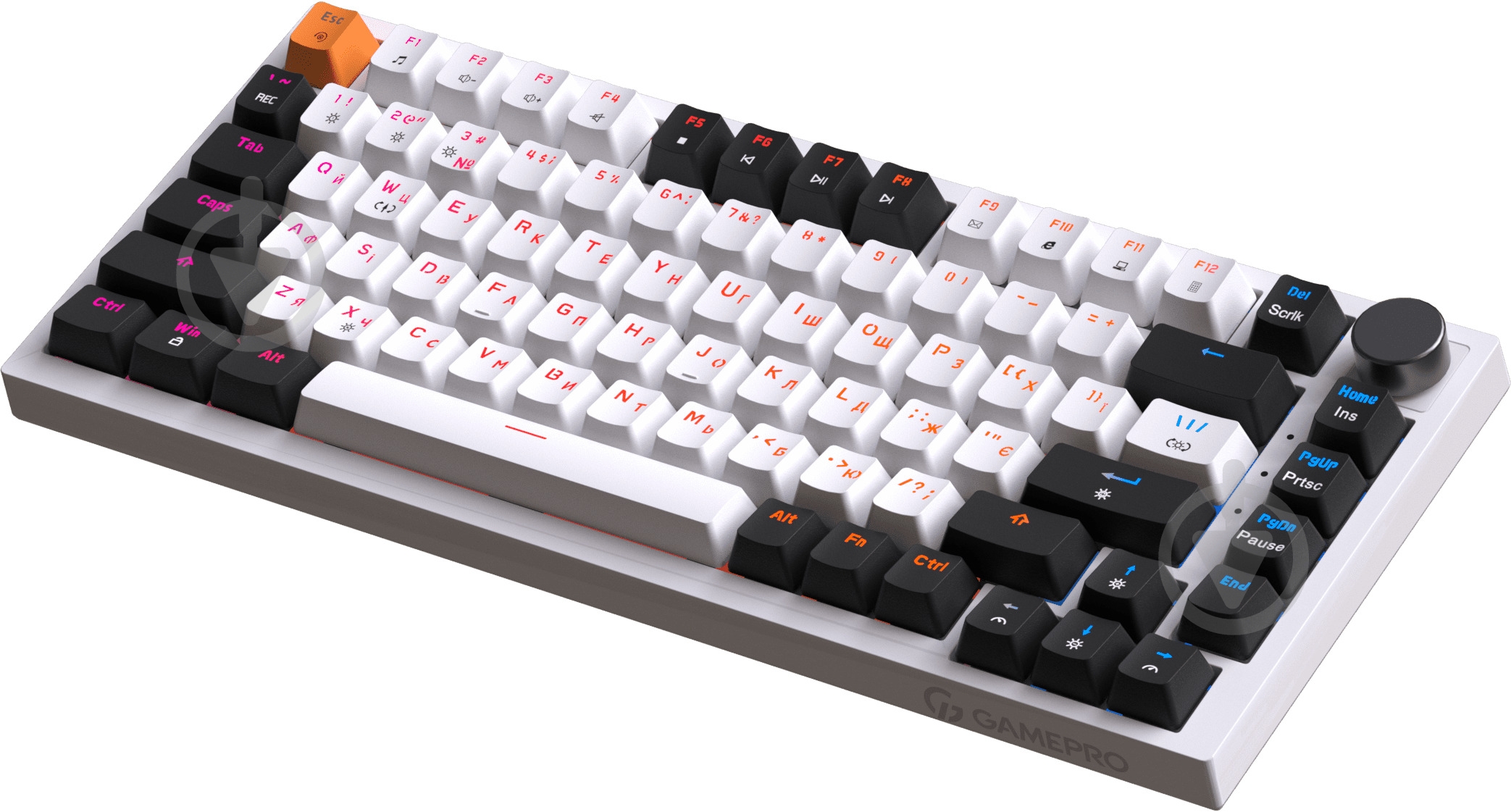 Клавіатура ігрова GamePro (MK160W) Hot-Swap RGB white - фото 9