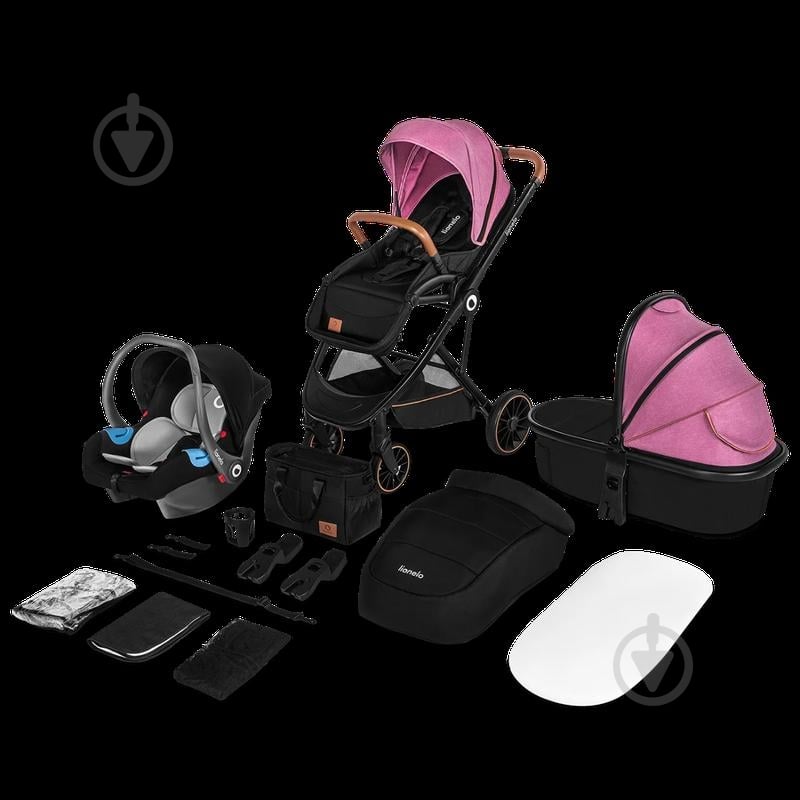 Коляска 3 в 1 Lionelo Amder Pink Rose - фото 2