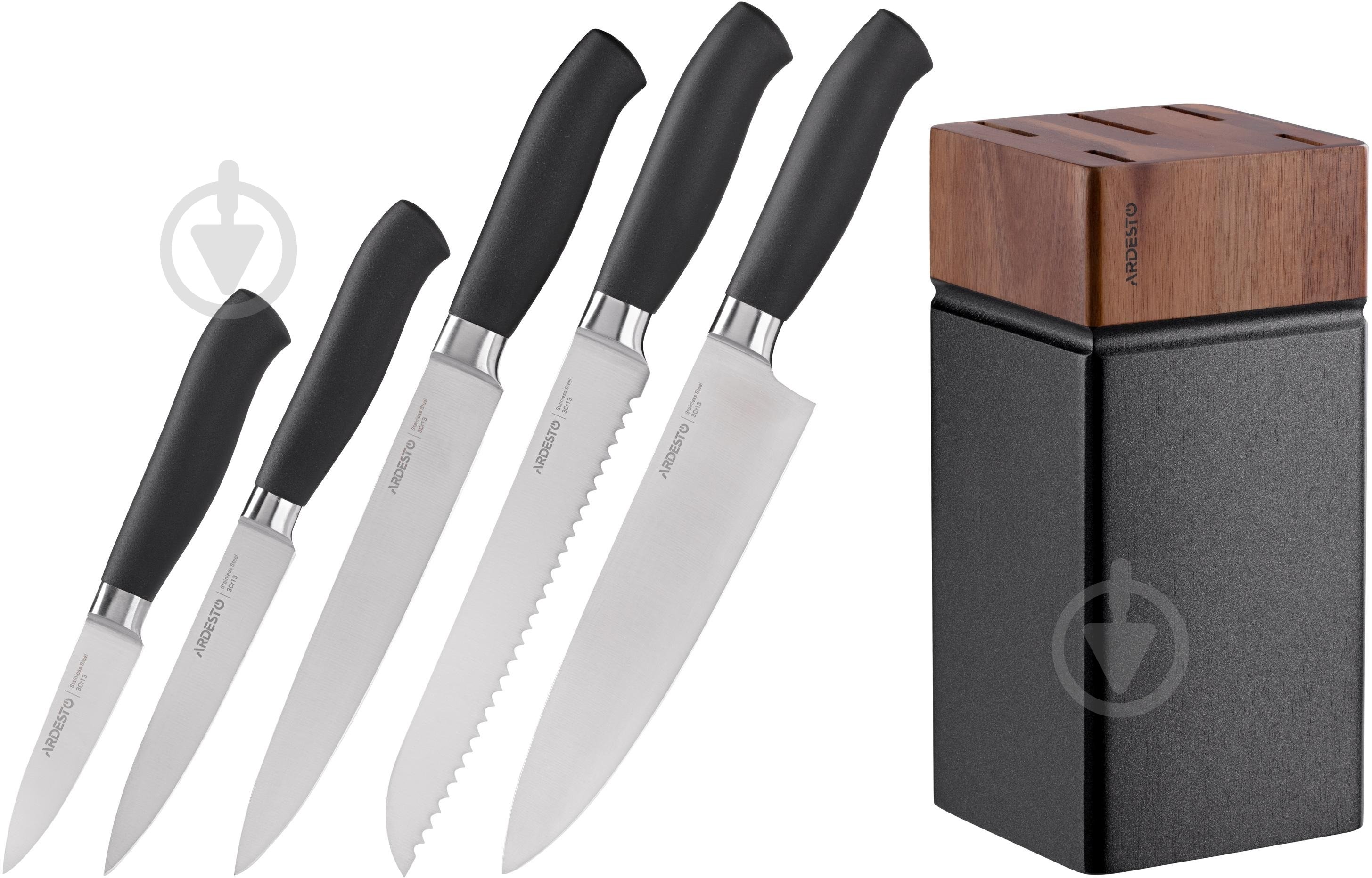 Набор ножей Ardesto Black Mars 6 предметов AR2020SW - фото 1