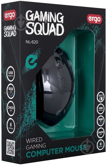 Мышка Ergo NL-620 USB Black - фото 8