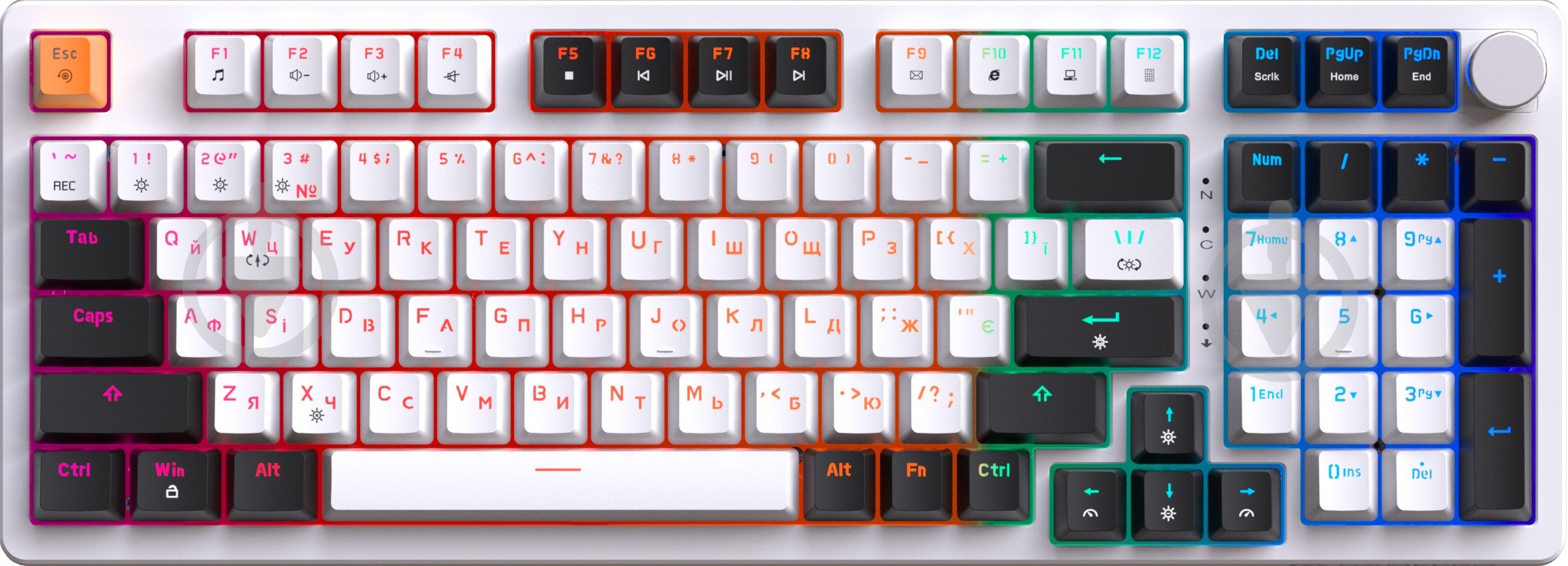 Клавіатура GamePro (MK170W) Hot-Swap RGB - фото 9