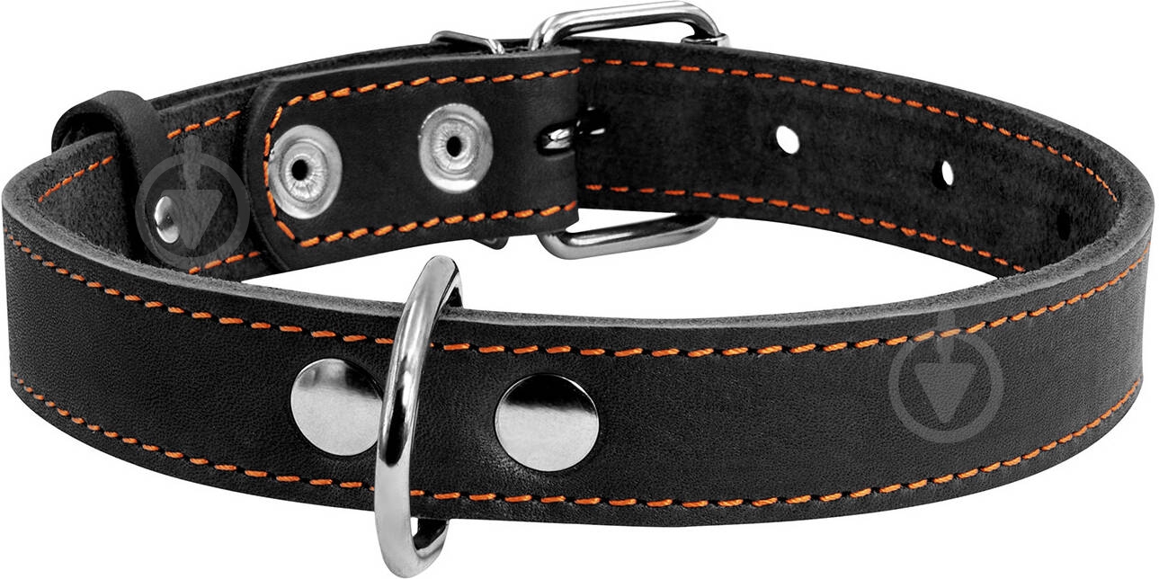 Ошейник Collar одинарный 2,5х38-50 см черный - фото 2