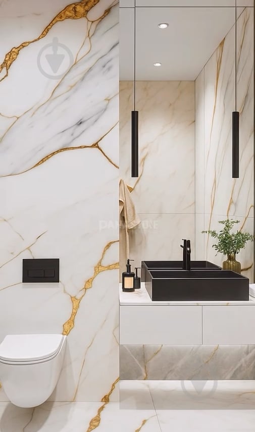 Декоративна панель Panastone ПВХ Carrara Gold 1220х2800x2,8 мм (PS-106) - фото 6 Декоративна панель Panastone ПВХ Carrara Gold 1220х2800x2,8 мм (PS-106) - фото 6