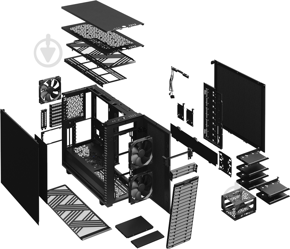 Корпус Fractal Design Define 7 Black Solid (FD-C-DEF7A-01) - фото 26