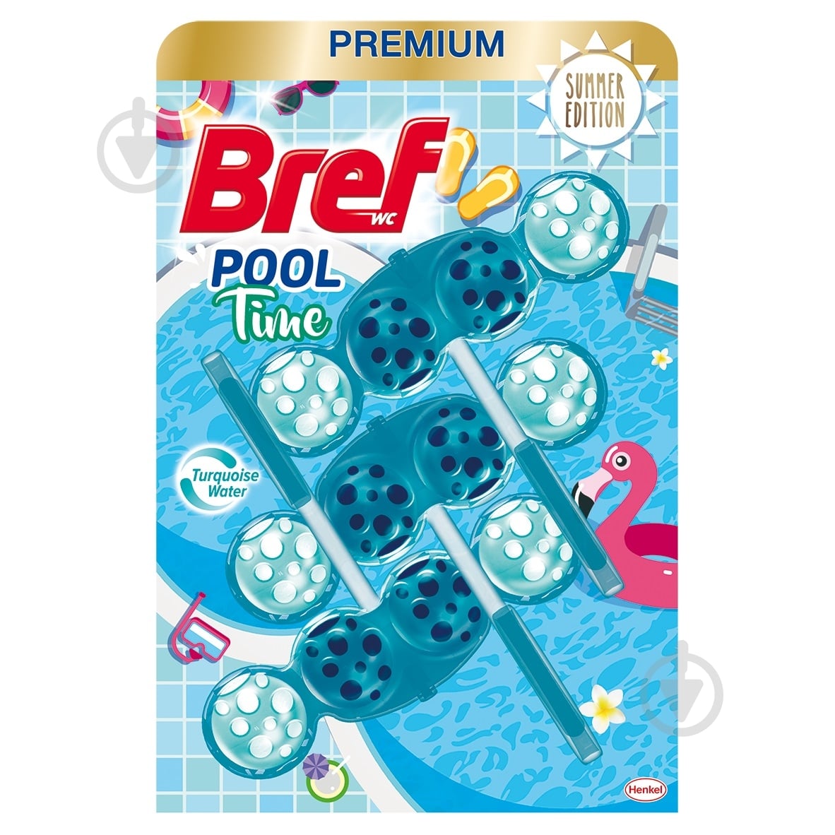 Туалетный блок Bref Отдых возле бассейна 3х50 г - фото 1 Туалетный блок Bref Отдых возле бассейна 3х50 г - фото 1