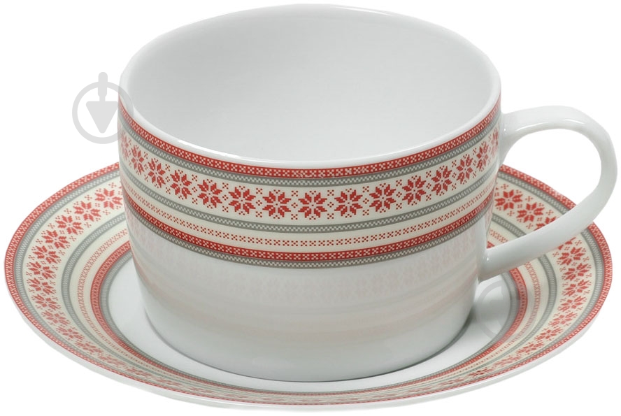 Чашка с блюдцем DPL Vyshivanka 360 мл - фото 1