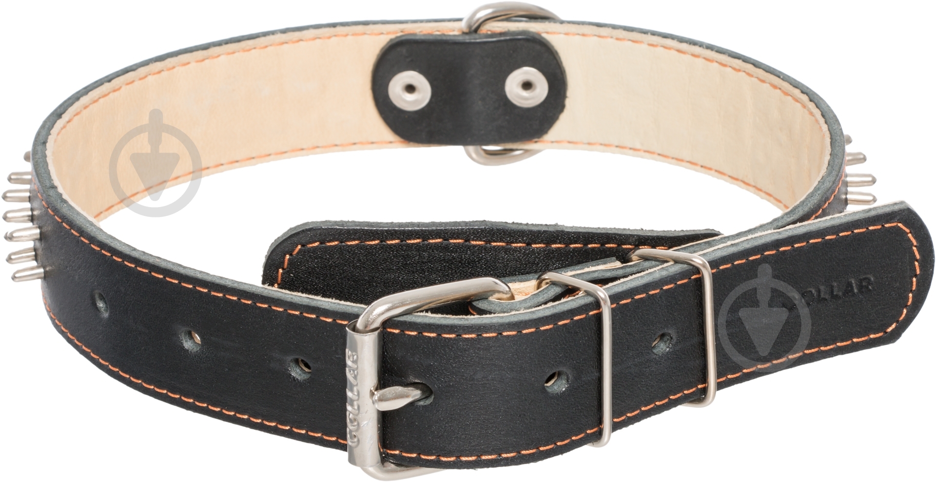 Ошейник Collar двойной с шипами в 2 ряда 3,5х48-63 см 0285 - фото 1 Ошейник Collar двойной с шипами в 2 ряда 3,5х48-63 см 0285 - фото 1