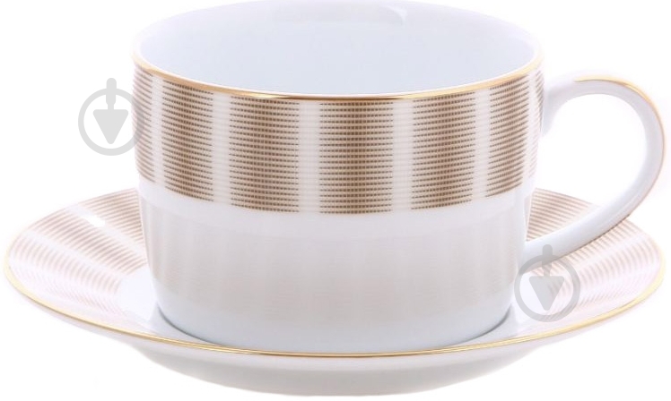 Чашка с блюдцем DPL Karina Brown 360 мл - фото 1