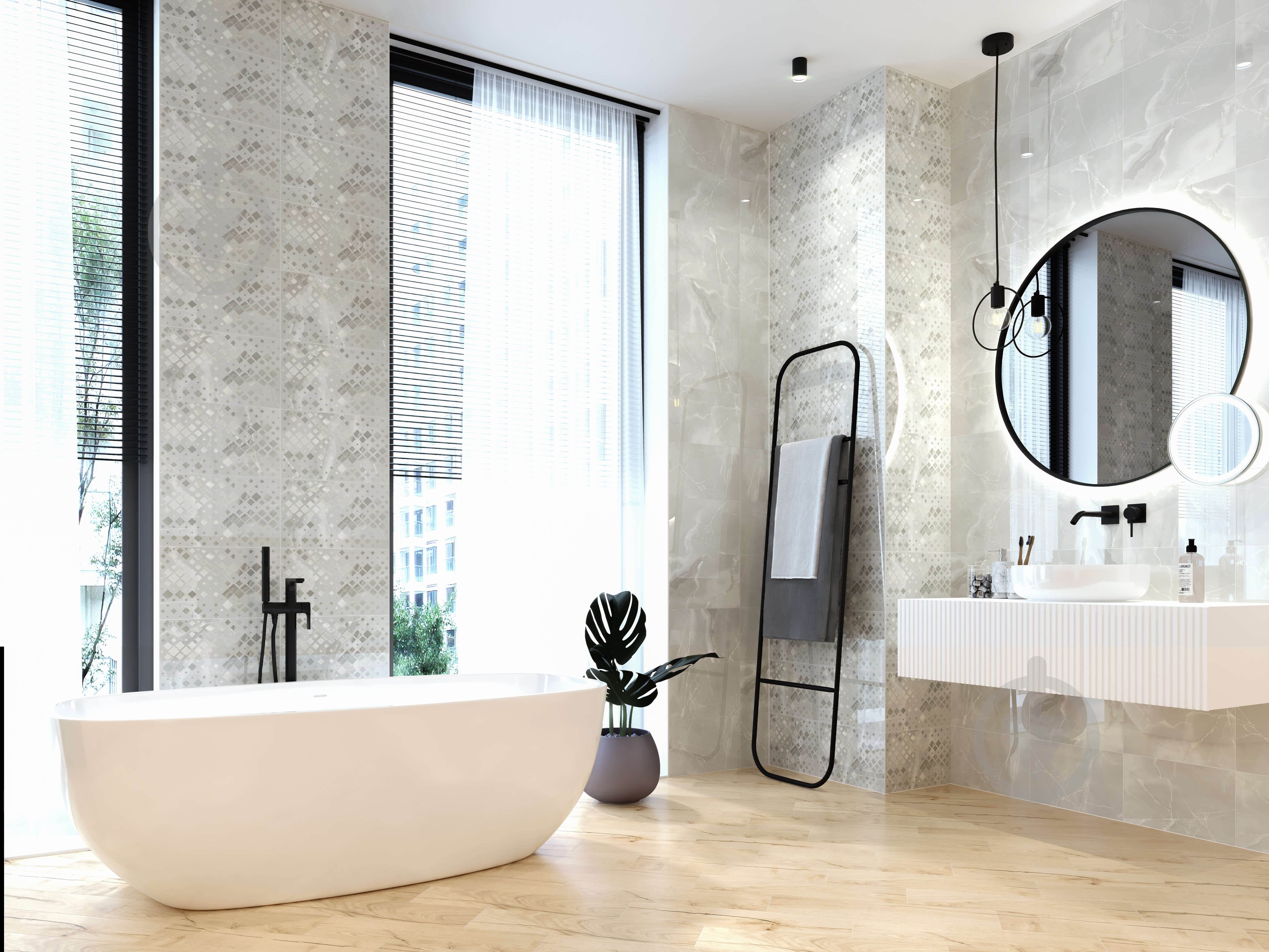 Плитка Golden Tile Onyx Story grey OY2051 25х40 см - фото 2