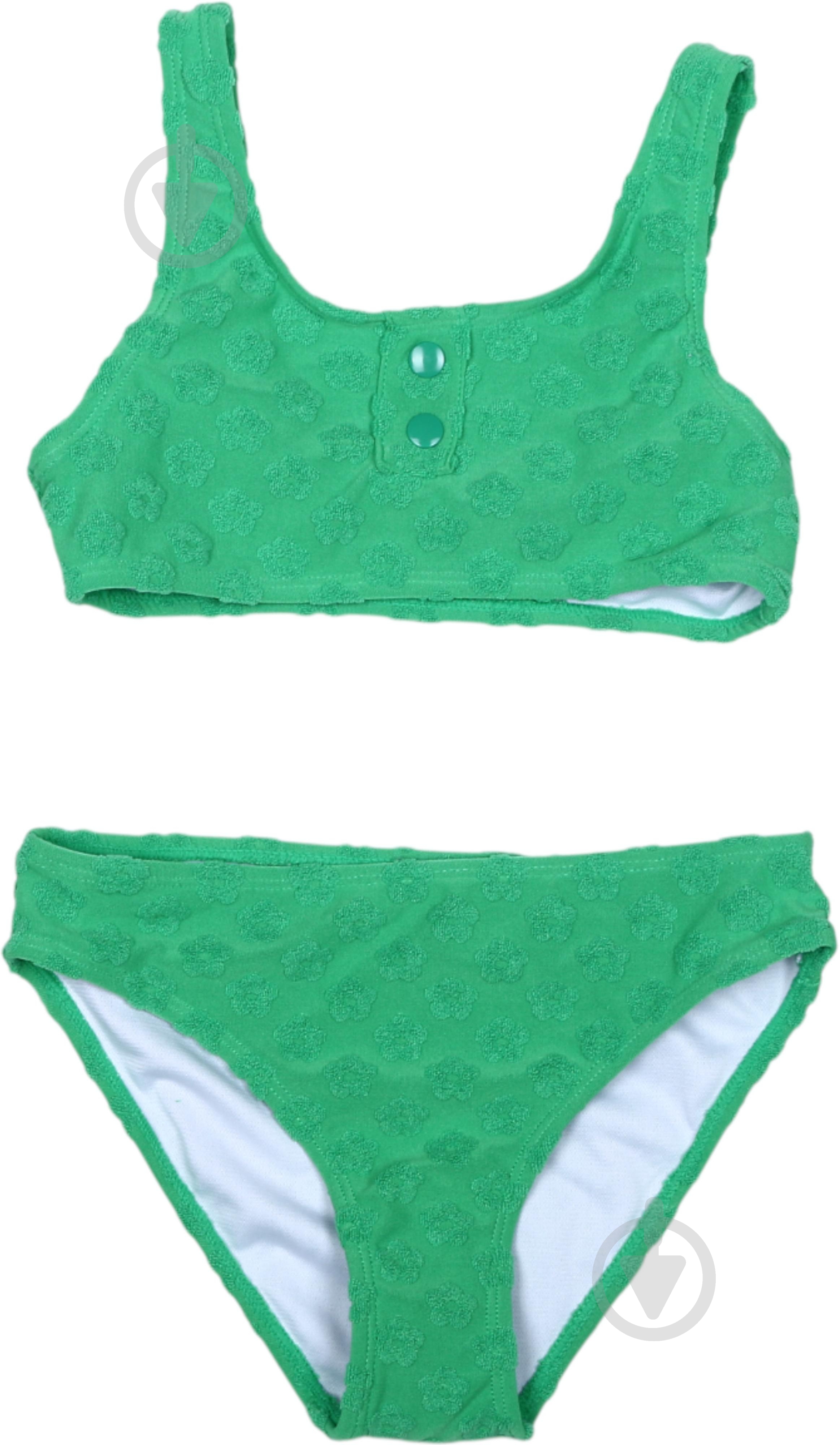 Купальник для дівчаток HW 25ENGL7 р.146-152 зелений - фото 1 Купальник для дівчаток HW 25ENGL7 р.146-152 зелений - фото 1